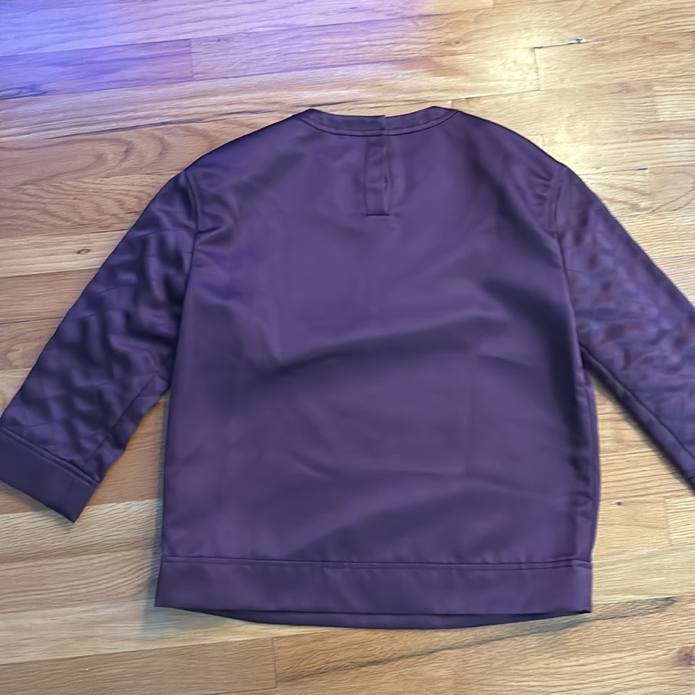J. Crew Collection Burgundy/Maroon Satin Top/Blouse, size 4 - Picture 6 of 7
